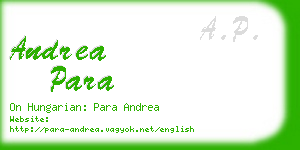 andrea para business card